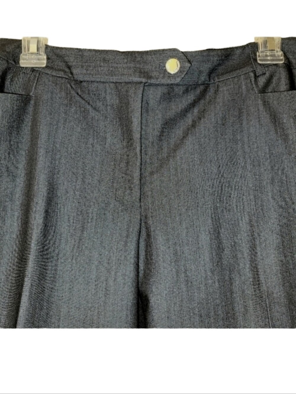 Calvin Klein Modern Fit Straight Leg Slight Flare Charcoal Gray Trousers Size 8 - Picture 7 of 16